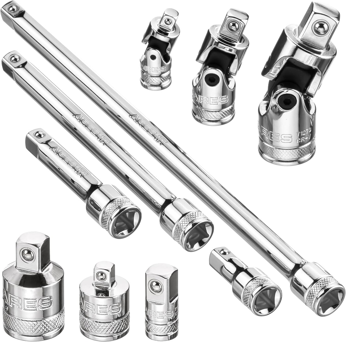 71270 10-Pc Socket Extension Set - Adapters, Extensions & U-Joints