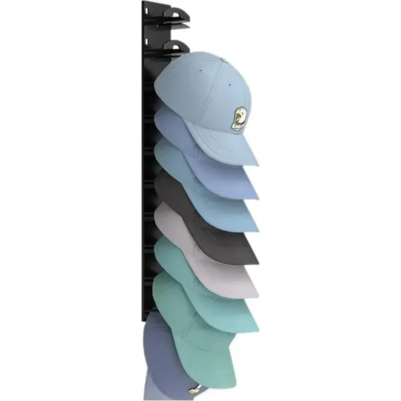 10-Grid Wall Mounted Cap Rack, Space Saving Hat & Towel Holder for Closet Organization, Baseball Cap Hanger