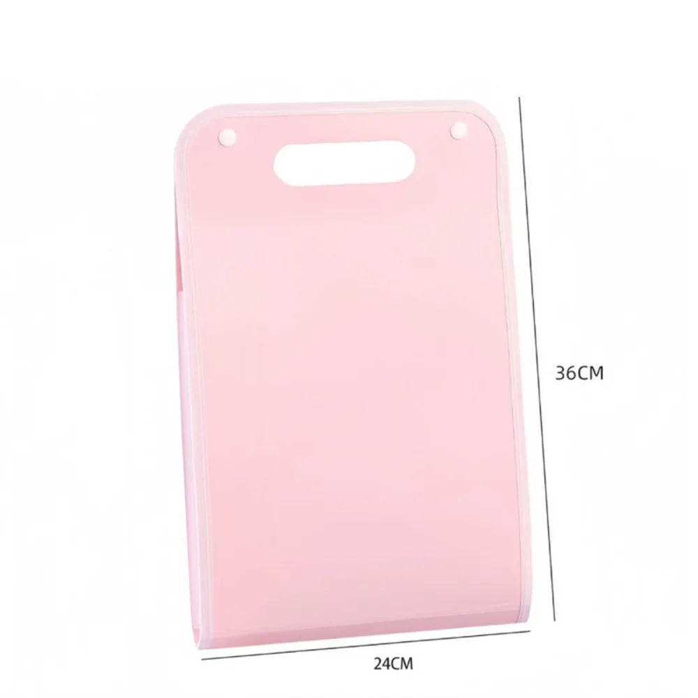 13 Layer A4 Handheld Vertical Folder Organ Bag Large Capacity Paper File PP Frosted Storage and Classification Expanding File